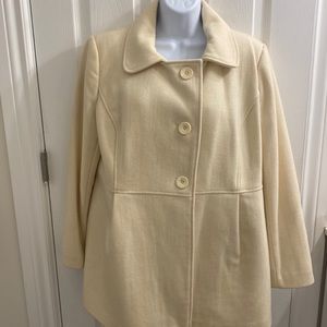 Style and Co cream colored coat.
